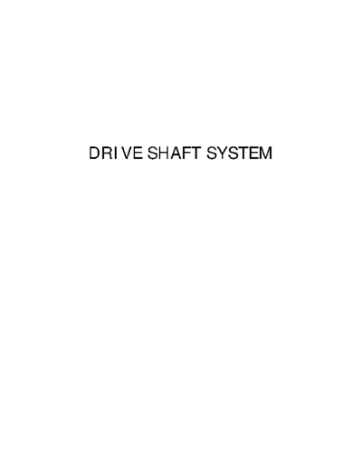 DS Drive Shaft Sys
