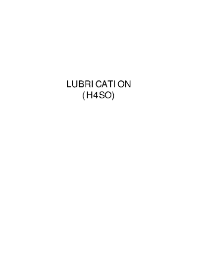 LU(H4SO) Lubrication