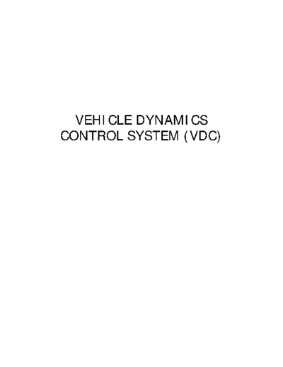 VDC Vehicle Dynamics Control Sys