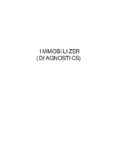 IM(diag) Immobilizer