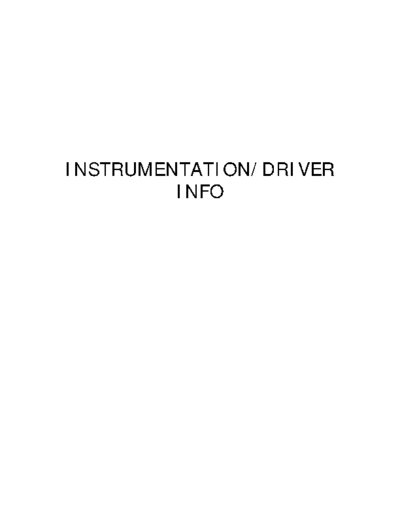 IDI Instrument-Driver Info