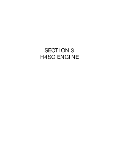 Section 3 H4SO Engine