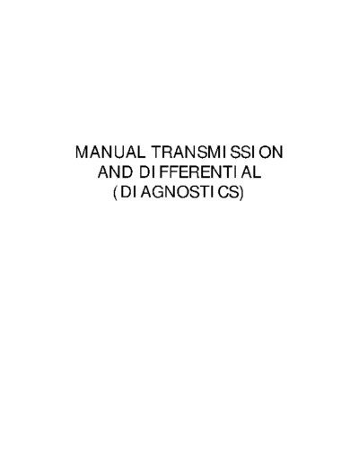 6MT(diag) Manual Trans & Diff (Diag)
