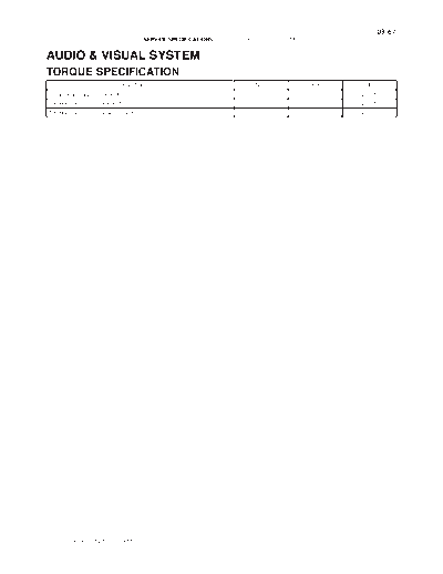 SERVICE SPECIFICATIONS
