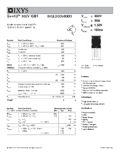 ixgl200n60b3