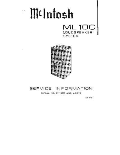 McIntosh_ML-10-C_service_manual