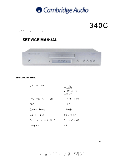 cambridge azur 340c_cd player