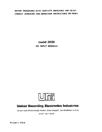 UREI-2020