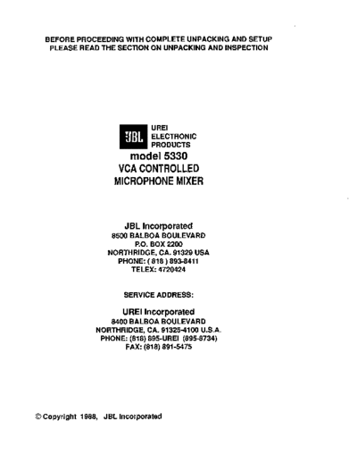 JBL-5330 manual