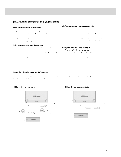 CCFL leak current Measurement at the LCD Module