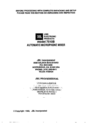 UREI-7510B manual