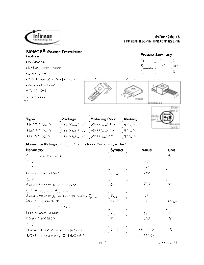 ipp70n10sl-16_ipb70n10sl-16_ipi70n10sl-16
