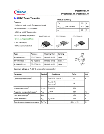 ipp80n06s2l-11_ipb80n06s2l-11_ipi80n06s2l-11