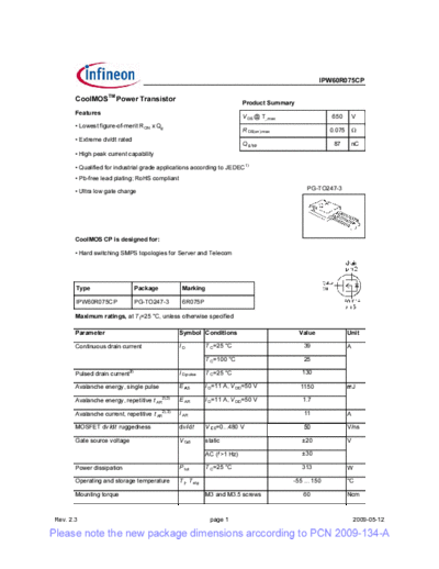 ipw60r075cp_rev23_pcn