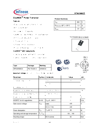 spa04n80c3_rev2.91_a