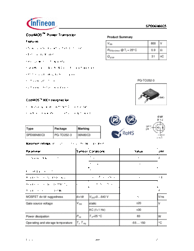 spd06n80c3_rev2.91