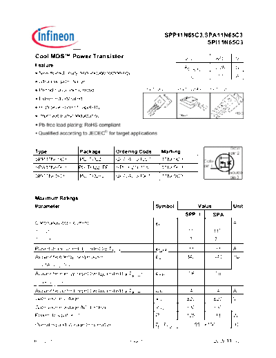 spp11n65c3_spa11n65c3_spi11n65c3_rev.2.91