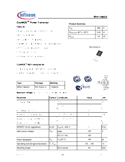 spw11n80c3_rev2.91