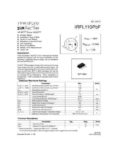 irfl110pbf