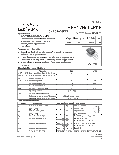 irfp17n50lpbf