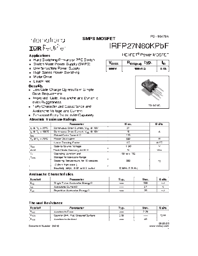 irfp27n60kpbf