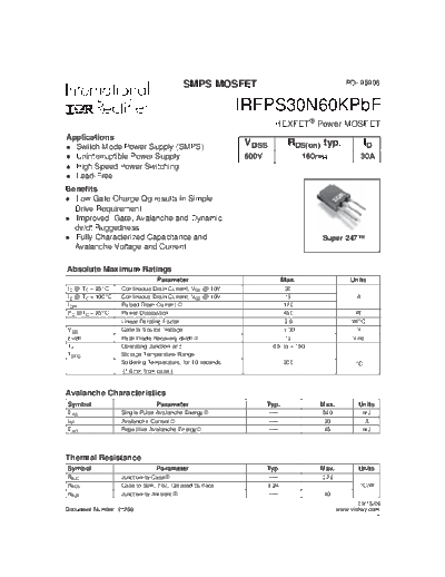 irfps30n60kpbf