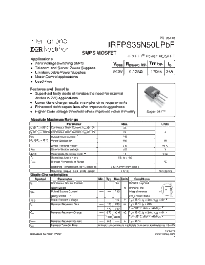 irfps35n50lpbf