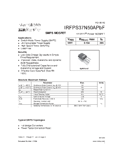 irfps37n50apbf