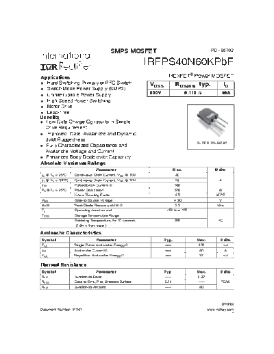 irfps40n60kpbf