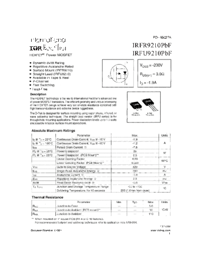 irfr9210pbf_irfu9210pbf