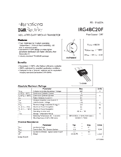 irg4bc20f