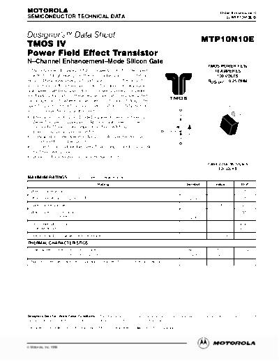 mtp10n10e