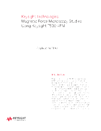 5991-3185EN Magnetic Force Microscopy Studies Using the Keysight 7500 AFM - Application Note c20141020 [4]
