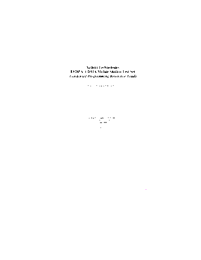 HP E8285A Programming