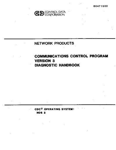 60471500F_Communications_Control_Pgm_Vers_3_Diag_Hbk_Jan83
