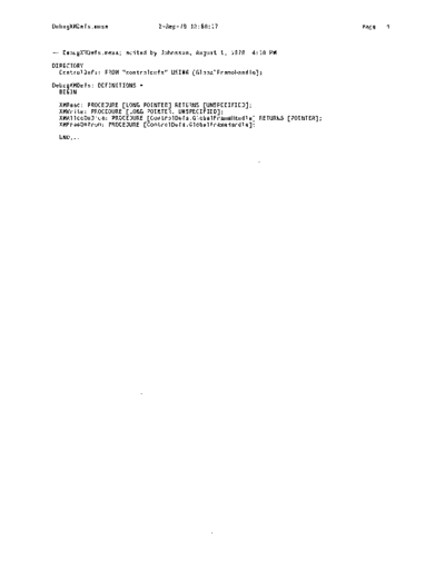 DebugXMDefs.mesa_Sep78
