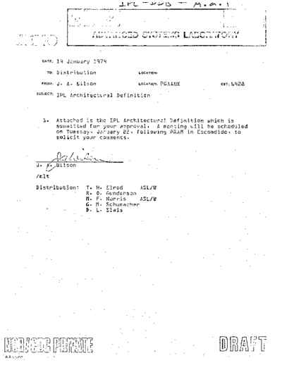 IPL_Architectural_Definition_Jan74