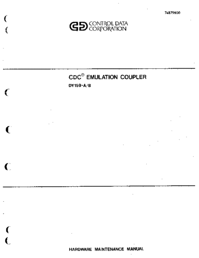 74879600D_CDC_Emulation_Coupler_DY159-A_Hardware_Maintenance_Sep79