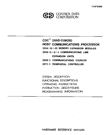74375500A_2550_Host_Communications_Processor_Hardware_Reference_Manual_Jun77