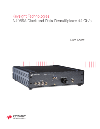 A Clock and Data Demultiplexer 44 Gb s - Data Sheet 5991-0728EN c20141202 [5]