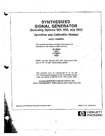 Copy of HP 8656B_252C 57B Operation & Calibration