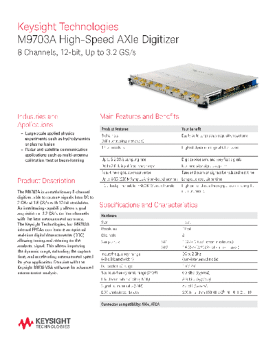 M9703A High-Speed AXIe Digitizer Flyer 5990-8506EN c20141029 [2]