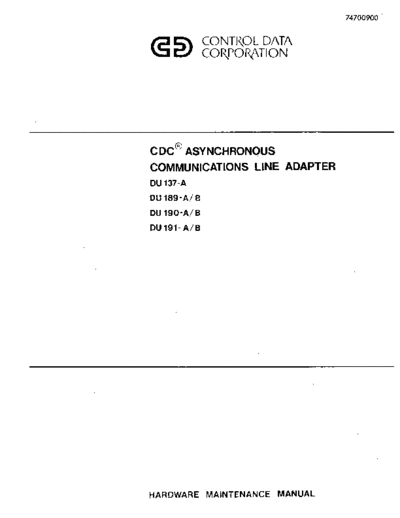 74700900E_Asynchronous_Interface_Hardware_Maintenance_Manual_Oct79