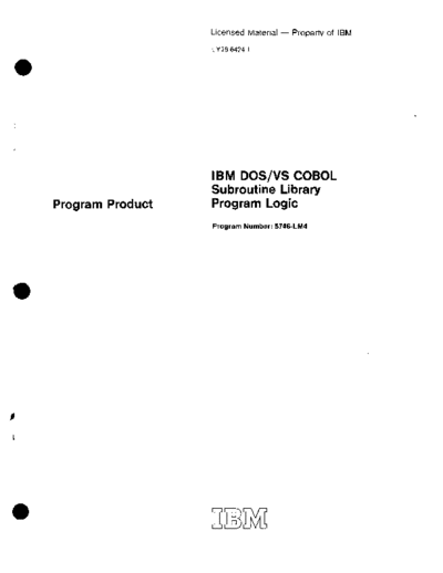 LY28-6424-1_DOS_VS_COBOL_Subroutine_Library_Program_Logic_Mar74