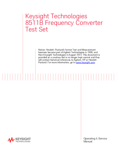 08511-90067 8511B Frequency Converter Test Set Operating and Service Manual [121]