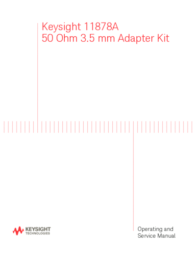 11878-90001 11878A 50 Ohm 3.5 mm Adapter Kit Operating and Service Manual c20140804 [12]