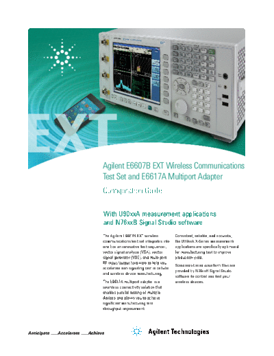 5990-9373EN E6607B EXT Wireless Communications Test Set and E6617A Multiport Adapter - Configuration Guide c20131119 [6]