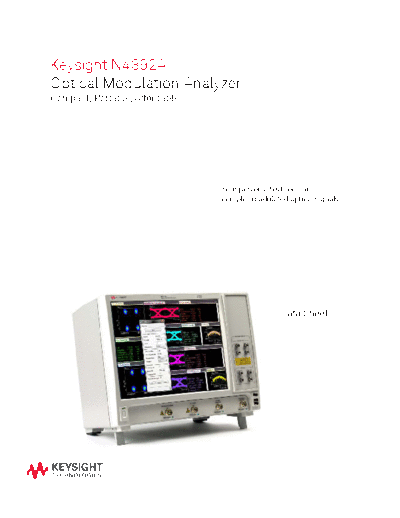 5990-9863EN N4392A Optical Modulation Analyzer - Data Sheet c20140910 [20]