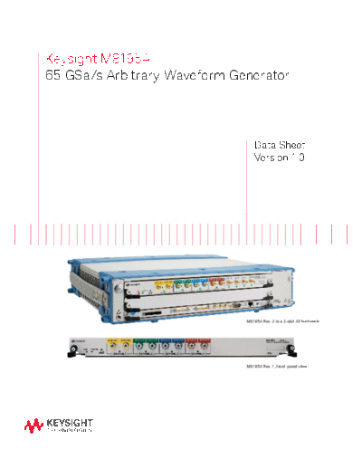 5992-0014EN M8195A 65 GSa s Arbitrary Waveform Generator - Data Sheet c20141020 [15]