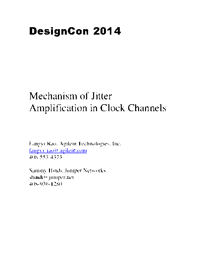 5991-4082EN Mechanism of Jitter Amplification in Clock Channels [24]